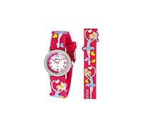 Ravel R1513.73 Ballerina Tempo Maestro 3D - Orologio da bambina al quarzo con quadrante bianco, Display analogico e cinturino in plastica multicolore