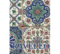 Ravello: Oversized Decorative Book for Coffee Tables, Consoles and Bookshelf Styling | Italian Villa Garden Tile Art Cover | Stack Deco Books to Create an Elegant Blue and White Look