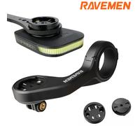 Ravemen AOM01/AOM03 Staffa di montaggio anteriore per bici compatibile con Garmin/Wahoo/FR160/FR300 Scheda di montaggio inferiore per luce frontale per bicicletta