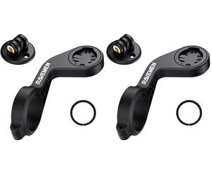 RAVEMEN AOM01 Supporto Compatibile con Garmin/COOSPO/CYCPLUS/iGPSPORT Ciclocomputer per Bicicletta,Compatibile con GoPro/FR160 Adatta a Manubri da 31,8 mm (Confezione da 2)