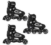 RAVEN 3in1 Inline Skates Pattini in linea Triskates Pattini a rotelle per bambini e adulti regolabili (Spirit Black/White, 37-40 (23,5-26cm))