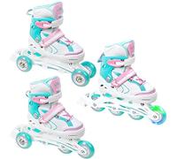 RAVEN 3in1 Inline Skates Pattini in linea Triskates Pattini a rotelle per bambini ragazze regolabili (Lia Mint, 34-37 (21,5cm-24cm))