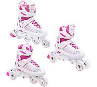 RAVEN 3in1 Inline Skates Pattini in linea Triskates Pattini a rotelle per bambini ragazze regolabili (Grace, 31-35 (20,5cm-23cm))