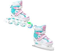 RAVEN Advance 2in1 Pattini da ghiaccio Pattini in linea Inline Skates per bambini e adulti regolabili