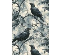 Raven and Rose Notebook: Moody Gothic Floral Journal for Writing and Journaling (6x9 Lined Notebook, 201 Pages): A soft gothic book featuring ravens, pale roses, and delicate dark botanical artwork