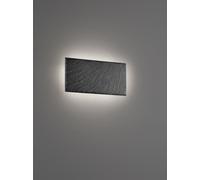 RAVEN APPLIQUE LED 9W 1000lm, 3000K RETTANGOLARE IN AREDESIA NERA LUCE INDIRETTA INTENSITA' REGOLABILE CON INTERRUTTORE L. 25CM