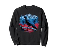 Raven Bird Mountain Forest Wilderness Nature Gothic Art Felpa