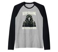 Raven Continua a Parlare Karma Sta prendendo Appunti Corvo Sarcasmo Umorismo Maglia con Maniche Raglan