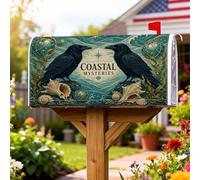 Raven Coperture magnetiche per cassetta postale, conchiglie mistiche costiere, alghe marine, decorazioni estive per cassetta delle lettere per giardino, patio, 53 x 64 cm