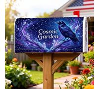 Raven - Coperture magnetiche per cassette postali, motivo: rami mistici della galassia mistica, nessuna blu, per esterni, giardino, cortile, decorazione, 45,7 x 53,3 cm