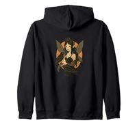 Raven Fata Illustrazione Bella Raven Fae Felpa con Cappuccio