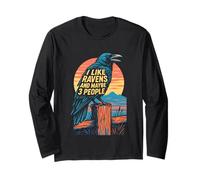 Raven I Like Ravens Crow Dark Academia da donna Maglia a Manica
