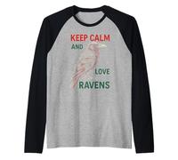 Raven Love Creepy Night Dark Academia Maglia con Maniche Raglan