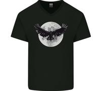 Raven Luna Vikings Uomo Scollo A V Cotone T-Shirt