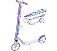 Raven - Monopattino per bambini, adulti - Scooter - Monopattino - Pieghevole, regolabile, tracolla per il trasporto, campanello - Pastelle PRO con Freno a Mano, ruote da 200 mm