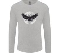 Raven Moon Vikings Uomo Manica Lunga T-Shirt