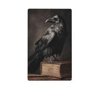 Raven On A Vintage Antico Libro Singolo Toggle Blank Wall Plate Copertura Interruttore Luce Decorativo 1 Gang per Cucina Camera Bagno Dimensioni 11,4 x 7 cm