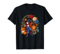 Raven osserva Una Lanterna di Zucca Maglietta