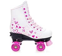 Raven Pattini a rotelle regolabili Classic Retro Trista Bianco/Rosa | Raven 39/42