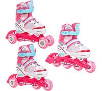 Raven - Pattini a rotelle per bambini, ragazze, adulti, bambini - Pattini a rotelle 3 in 1 con pattini quad, per principianti - Regolabili - Zoya, 27-30 (16,5-18,5cm)