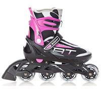 RAVEN Pattini in Linea Regolabili Professionali Nero/Rosa, 38-42(25cm-27,5cm)