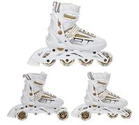 RAVEN Profession Pattini in linea Inline Skates per bambini e adulti OPZIONALE 2in1 con Pattini da ghiaccio regolabili (White/Gold senza pattini, 38-42 (25cm-27,5cm))