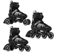 RAVEN Profession 3in1 Inline Skates Pattini in linea Triskates Pattini a rotelle per bambini e adulti regolabili (Black, 35-39 (23cm-25,5cm))