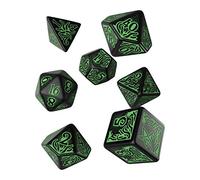 Q-Workshop – Set 7 dadi Call of Cthulhu 7th Edition Nero/Verde RDCTD21
