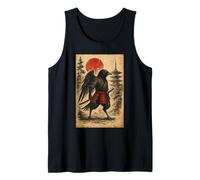 Raven Samurai Warrior Japanese Vintage Graphic Ukiyo-e Art Canotta