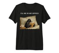 Raven Sarò nel Mio Ufficio Edgar Allen Poe Crow Bookworm Maglietta Premium