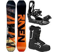 Raven Set Snowboard: Barracuda Carbon Arancione + attacchi s230 Neri + scarponi Target (150 cm + attacchi S/M + Target 40)