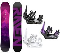 RAVEN Set Snowboard Snowboard Destiny + Attacco s230 Nero, Bianco, Nero/Viola