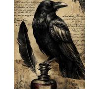 Raven Sketchbook: Gothic Crow Art Journal and Drawing Book (8x10 Sketch Book, 201 Pages)