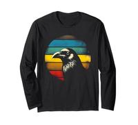 Raven Sunset - Vintage Black Bird Corvo Amante Maglia a Manica