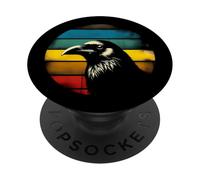 Raven Sunset - Vintage Black Bird Corvo Amante PopSockets PopGrip Adesivo