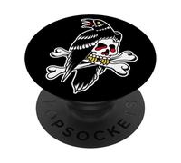 Raven x Skull and Crossbones Tradizionale Tattoo Flash PopSockets PopGrip Adesivo