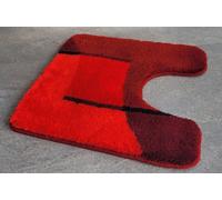 Ravenna Granato Rosso Tappeto Wc Con Scollatura 50x50cm. Altezza Pavimento: 20mm