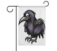 Ravens - Bandiere da giardino primaverili ed estive, 30 x 45 cm, double-face, per esterni, stagionali, per patio, cortile, terrazza, veranda, giardino, terrazza, balcone, prato, decorazione per la