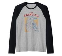 Raven's Call Creepy Night - Corvo da donna Maglia con Maniche Raglan