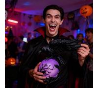 Raven's Moonlight - Lampada a LED viola con corvo, corvo su globo incandescente, scultura lanterna per decorare la casa, camera da, soggiorno, relax o intrattenimento