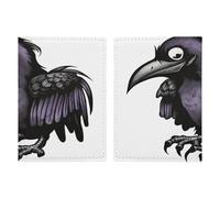 Ravens, porta passaporto, ultra sottile, in pelle PU, organizer per documenti da viaggio, compatto, premium, internazionale, per donne e uomini