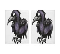 Ravens, porta passaporto, ultra sottile, in pelle PU, organizer per documenti da viaggio, compatto, premium, internazionale, per donne e uomini