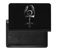 Ravens with Ankh - Custodia per passaporto, sottile, organizer per documenti da viaggio, con slot per carte, per donne e uomini, Stile:, Taglia unica, MHXYZHW