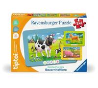 Ravensburger tiptoi 00229 - 3 Primi Animali della Fattoria, Simpatici Puzzle con Cornice per Bambini dai 2 Anni in su, Colore Giallo
