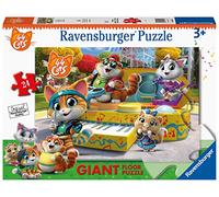 Ravensburger 030910-44 Gatti, Puzzle 24 Pezzi Giant Pavimento, Puzzle per Bambini, Età Raccomandata 3+