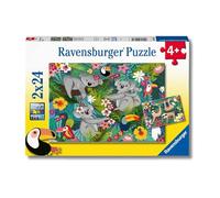 Ravensburger 051830 Koala en luiaard, puzzel 2 x 24 voor kinderen, aanbevolen le
