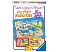 Il mio primo puzzle Ravensburger Veicoli di emergenza con animali alla guida