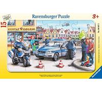 Ravensburger Puzzle con Cornice - Operazione di Polizia, 15 Pezzi - 1 pz.