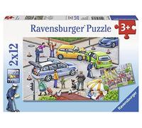 Ravensburger 07578 07578 Polizia in Azione Puzzle, 2 x 12 Pezzi - NUOVO