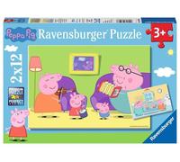 Ravensburger - 07596 - Peppa Pig At Home - 2 x 12-Piece Jigsaw Puzzles